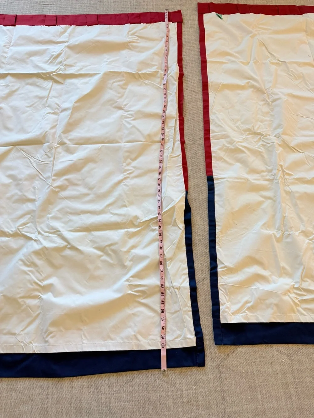 Pillowfort Colorblock Navy & Red Black-out Window Curtains